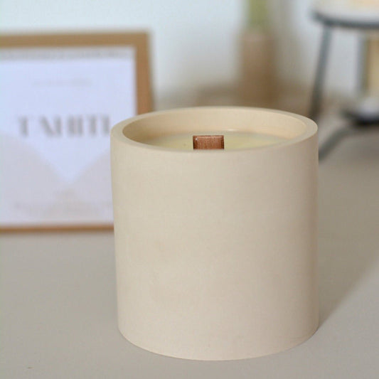 Bougie parfumé Jesmonite Tahiti - Monoï - Maison Candelia