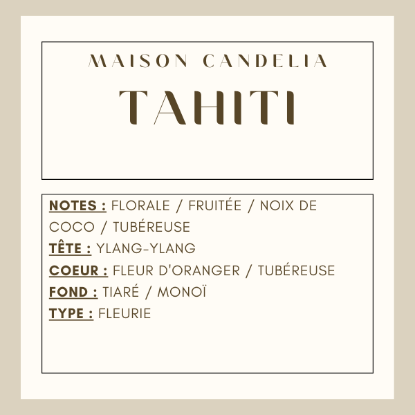 Bougie parfumé Jesmonite Tahiti - Monoï - Maison Candelia