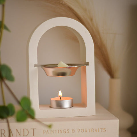 Brûleur à Fondants en Jesmonite – Design Arche | Fait Main | Maison Candelia