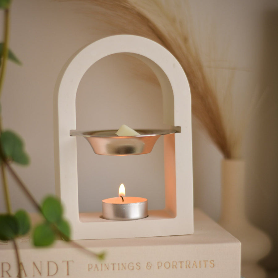 Brûleur à Fondants en Jesmonite – Design Arche | Fait Main | Maison Candelia