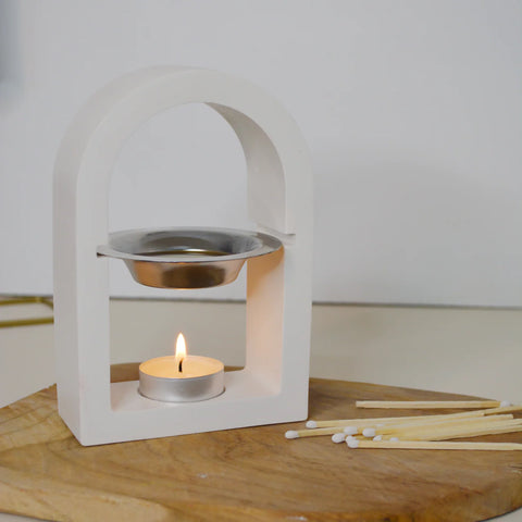Brûleur à Fondants en Jesmonite – Design Arche | Fait Main | Maison Candelia