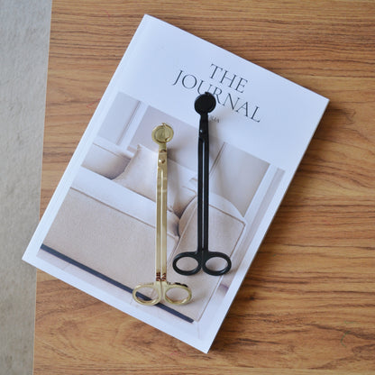 Coupe-Mèche en Métal pour Bougies - Noir et Doré Brillant