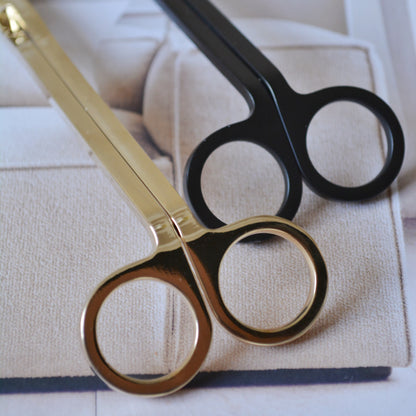 Coupe-Mèche en Métal pour Bougies - Noir et Doré Brillant