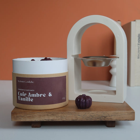 Pack fondants parfumés + brûleur Jesmonite – Maison Candelia