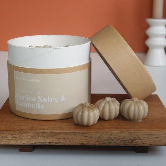 Fondants parfumés artisanaux Cerise Noire & Cannelle – Maison Candelia