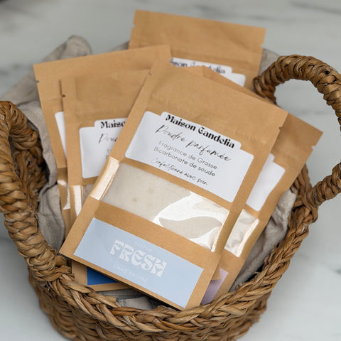Poudre Parfumée Absorbeur d'Odeurs — 70g | Fragrance de Grasse | Maison Candelia