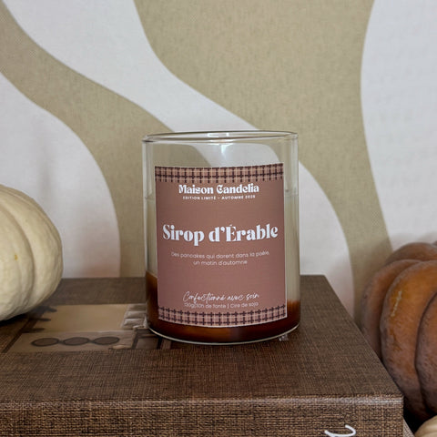 Bougie parfumée artisanale Sirop d'Érable – Édition Limitée Automne | Maison Candelia