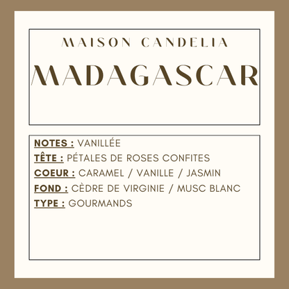 Bougie parfumé Jesmonite Madagascar - Vanille - Maison Candelia