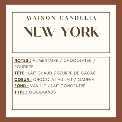 Bougie parfumé Jesmonite New York - Cookie Chocolat - Maison Candelia