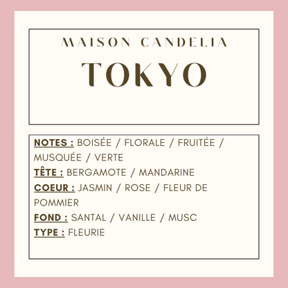 Bougie parfumé Jesmonite Tokyo - Fleurs de cerisier - Maison Candelia