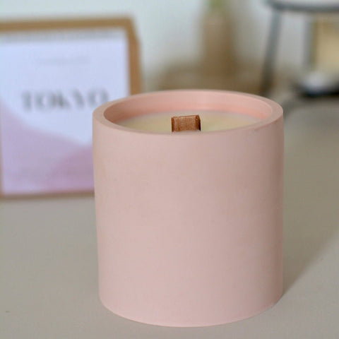 Bougie parfumé Jesmonite Tokyo - Fleurs de cerisier - Maison Candelia
