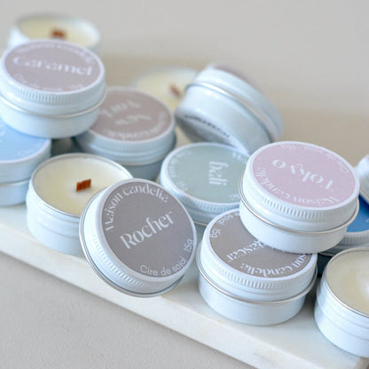 Bougies Parfumées en Cire de Soja - Kit Échantillons x6 - Maison Candelia